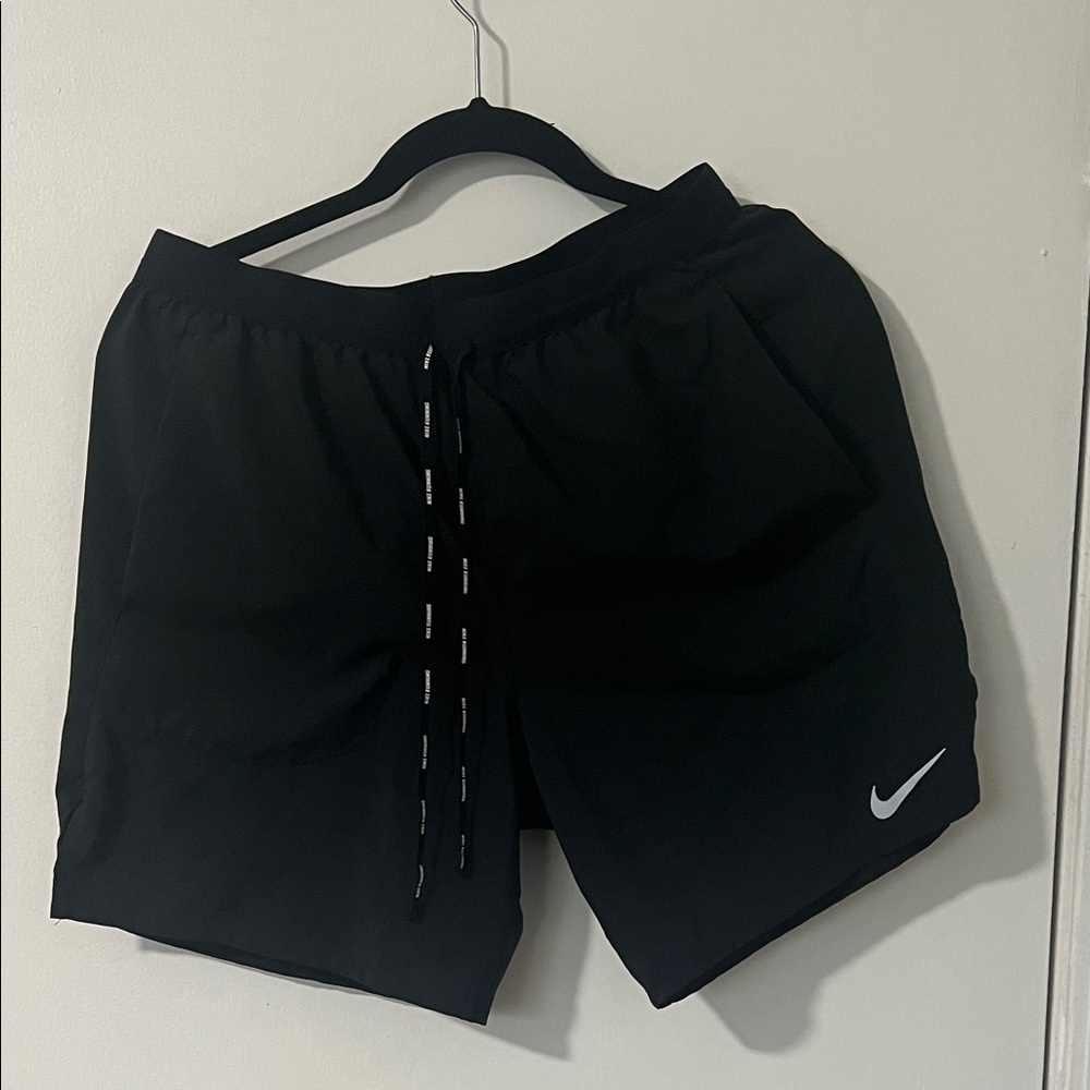 Nike Black Sports Shorts with White Logo